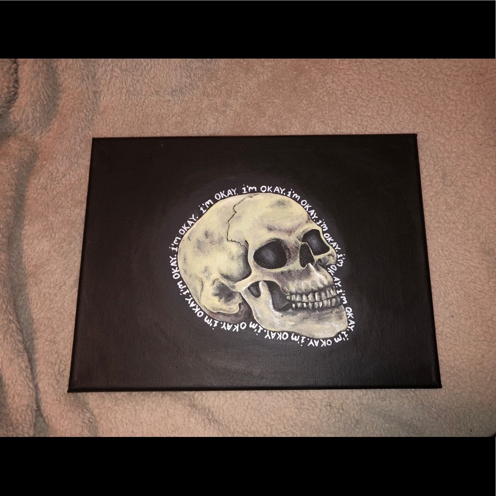 ORIGINAL SKULL PAINTING